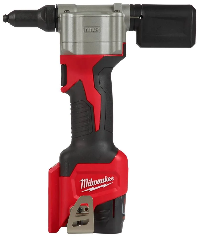Milwaukee 2550-22 M12 12-Volt Lithium-Ion Cordless Rivet Tool Kit with (2) 1.5Ah Batteries and Charger