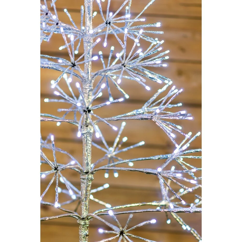 Silver Tree With 380 White Sparkling Led - 53 in