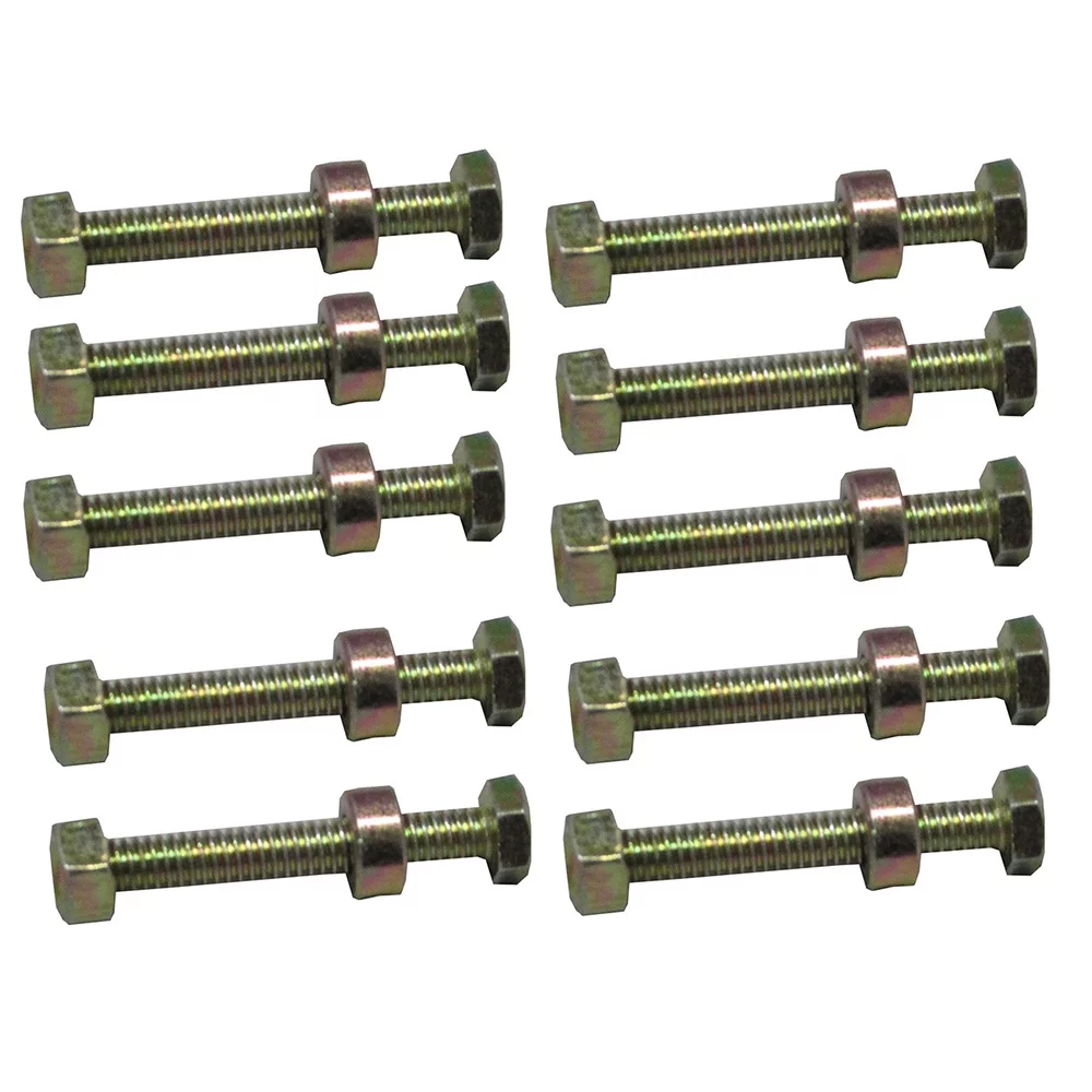 RAParts 10 Pack Replacement Snow Blower Shear Pin with Nut & Spacer Fits Craftsman Fits Noma 301172 Two Stage