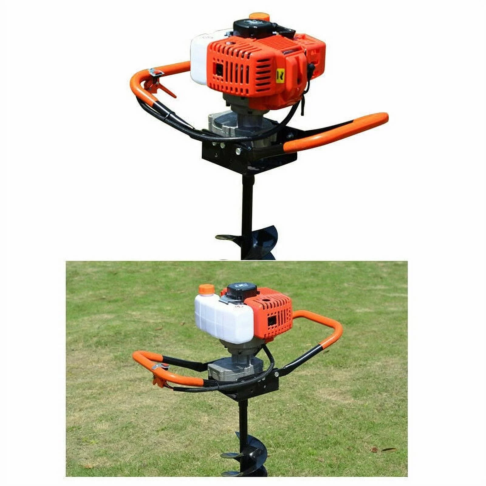52CC 2-Stroke Post Hole Digger Gas Powered Auger Borer Fence Ground Drill+3 Bits