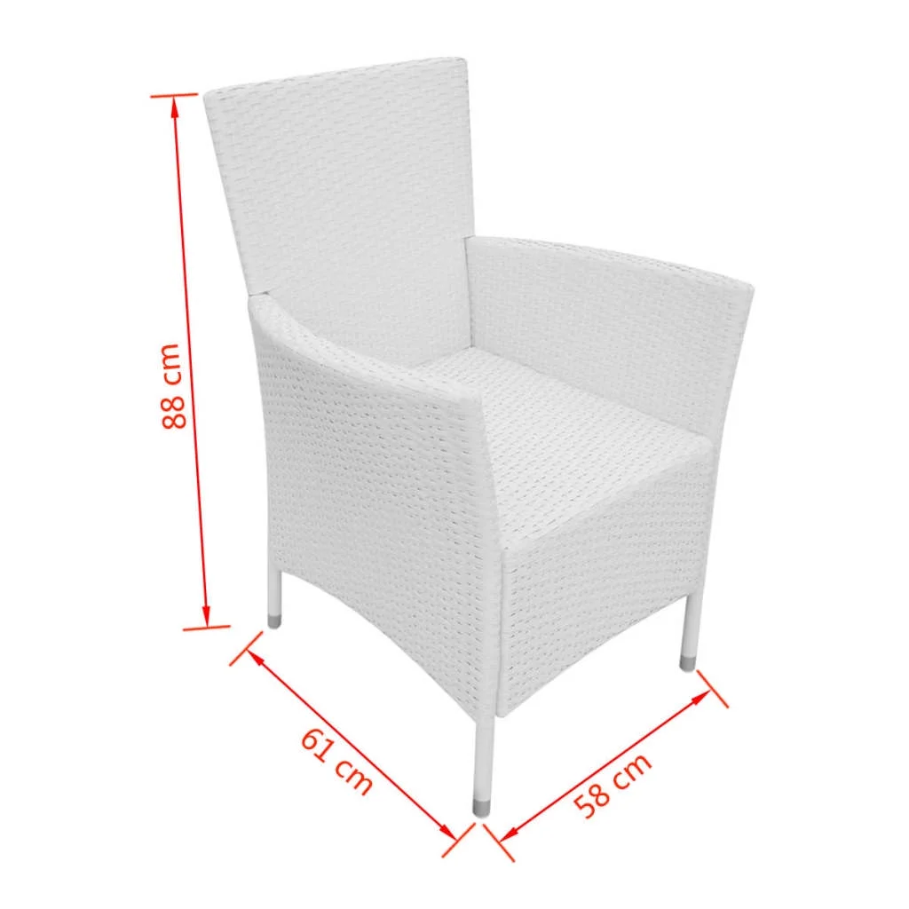 Irfora parcel,SetFurniture Patio SetFurnitureRattan Cream White 5 Piece And Chairs Set Table And Poly Rattan Cream ChairLawn Balcony Poolside Furniture Vidaxl