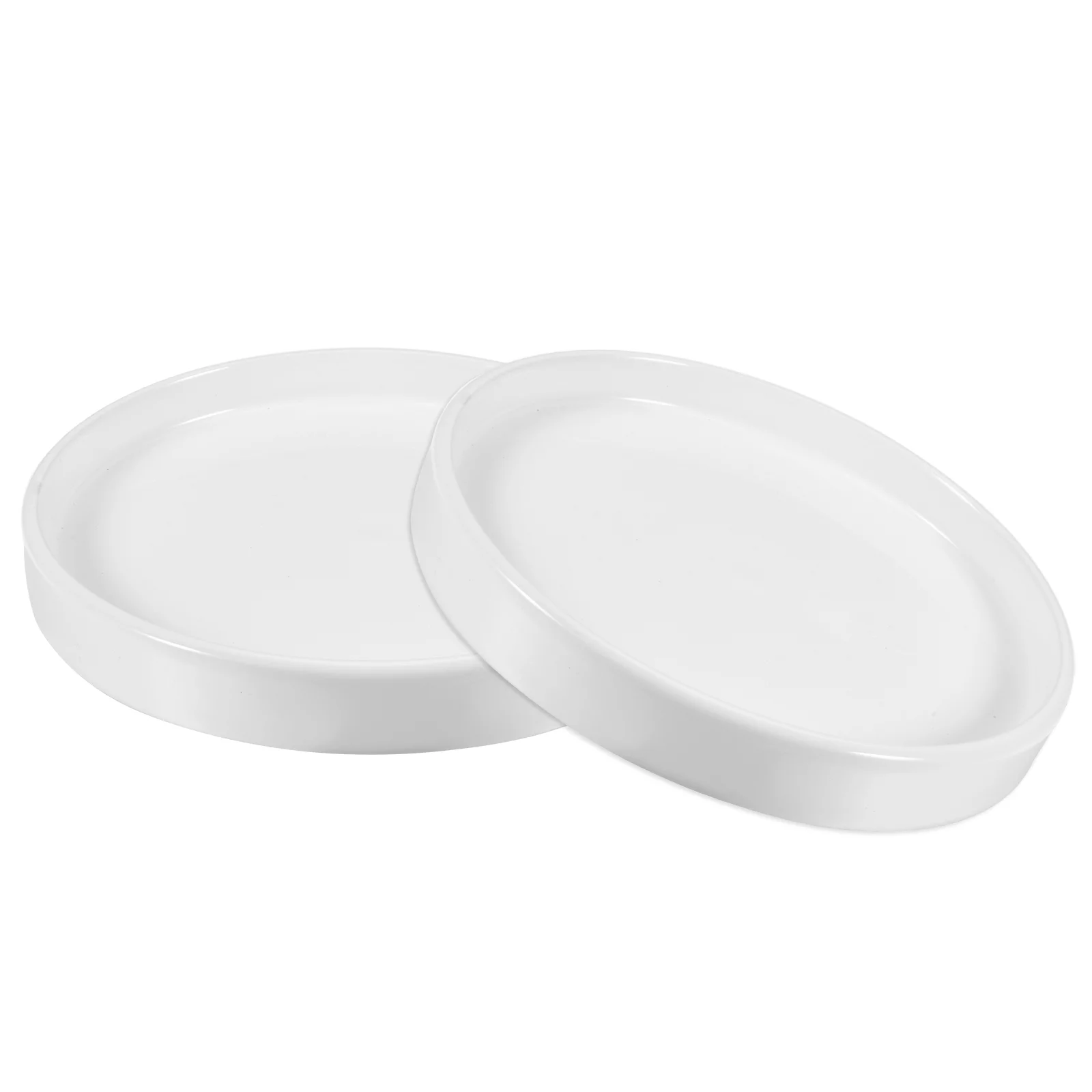 Unique Bargains Ceramic Round Plant Pot Saucer Drip Tray for Gardening 2pcs