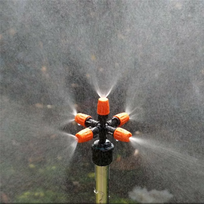 Garden Sprinkler Irrigation Mist Fog 5-head Nozzle Spray 1/2 