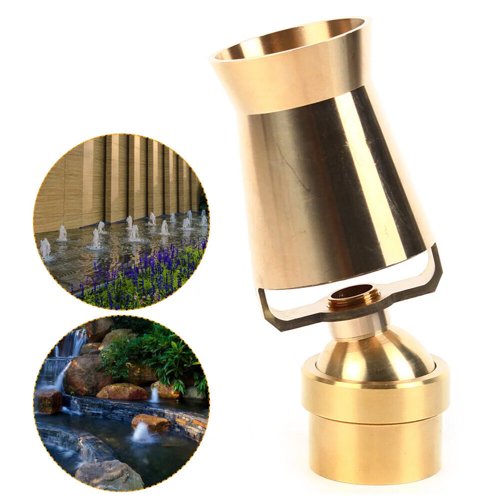 Garden Pond Brass Water Fountain Nozzle Spray 2 Inch Internal Thread Head