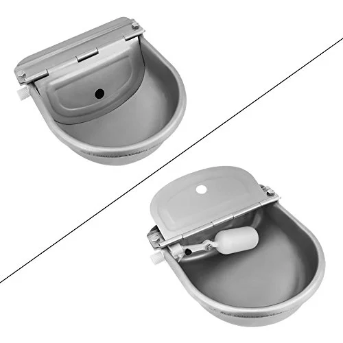 Cocoarm Automatic Water Bowl for Dogs, Automatic Waterer for Livestock Goat Waterer Bowl Stainless Steel Automatic Horse Drinking Bowl with Float Valve Cattle Water Trough for Sheep Pig Pet Dog