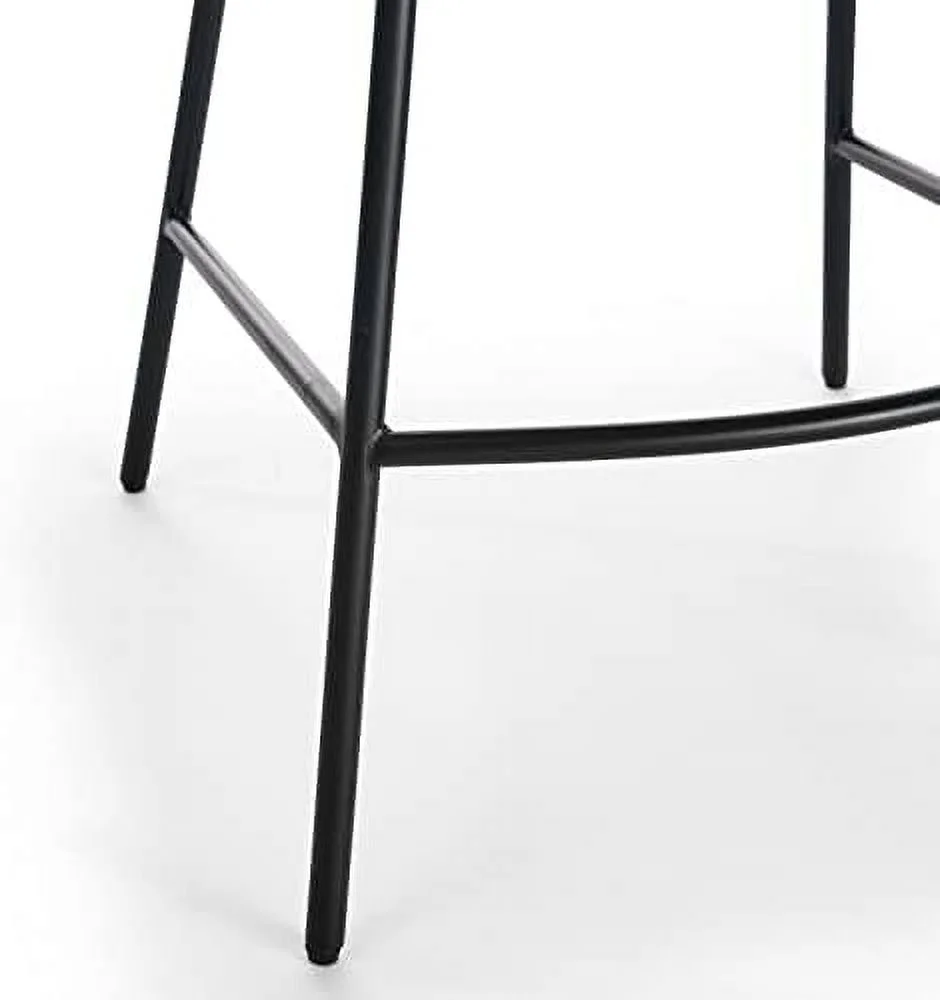 DIKTESSE Rattan Chair   Mid Century Modern Dining Stools  Rattan Wicker High Back Chair