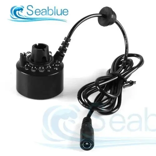 DC 24V 12 LED Colorful Ultrasonic Mist Maker Fog Water Fountain Pond Atomizer Humidifier Atomizer Spray Head Accessories Fogger black