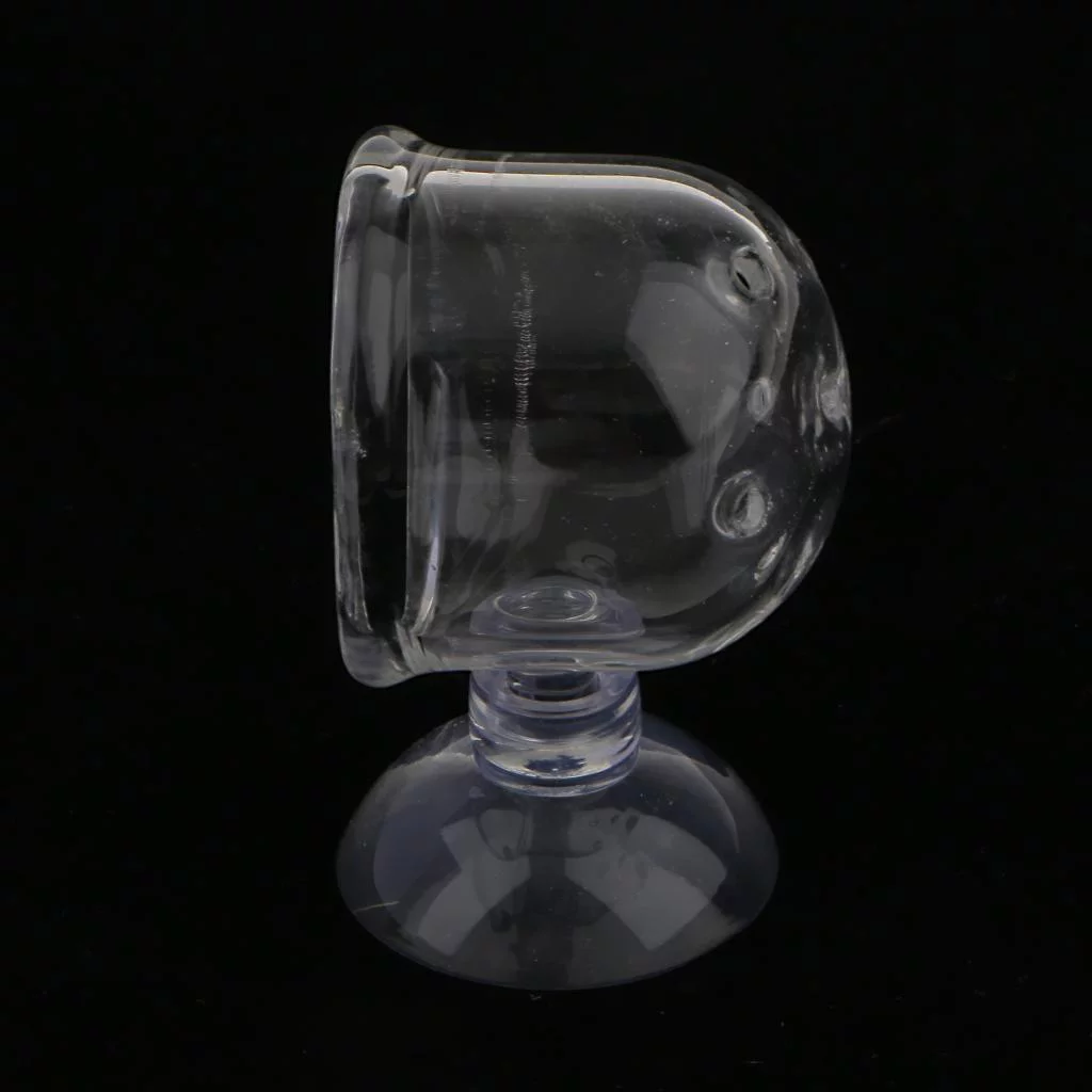 TOOYFUL 6xGlass Pot Plant Cup Holder Aquarium Tank Aquatic Feeder#