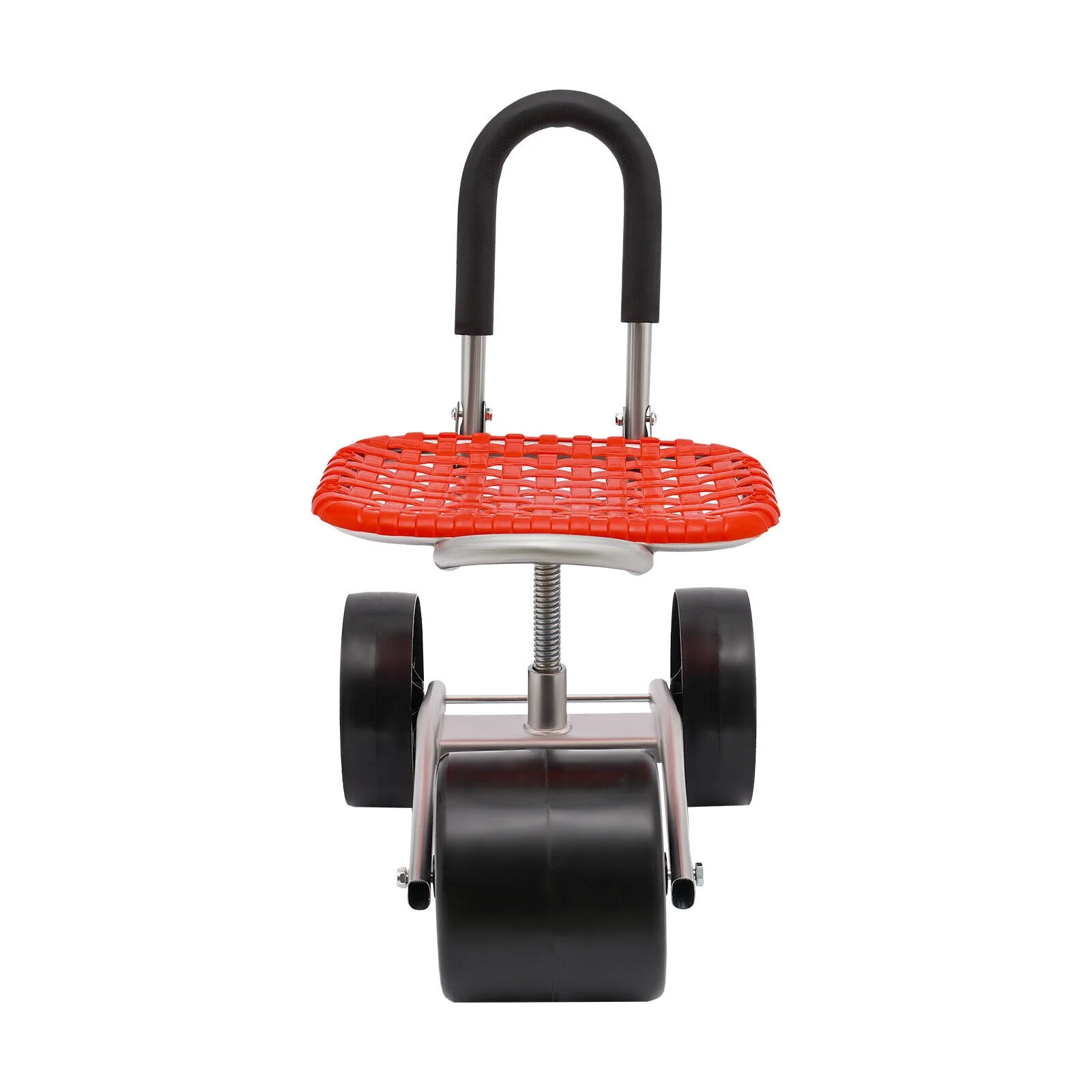 Height Adj. 360° Rotates Gardening Seats W/3 Rolling Wheels Stool Kneeling Pad