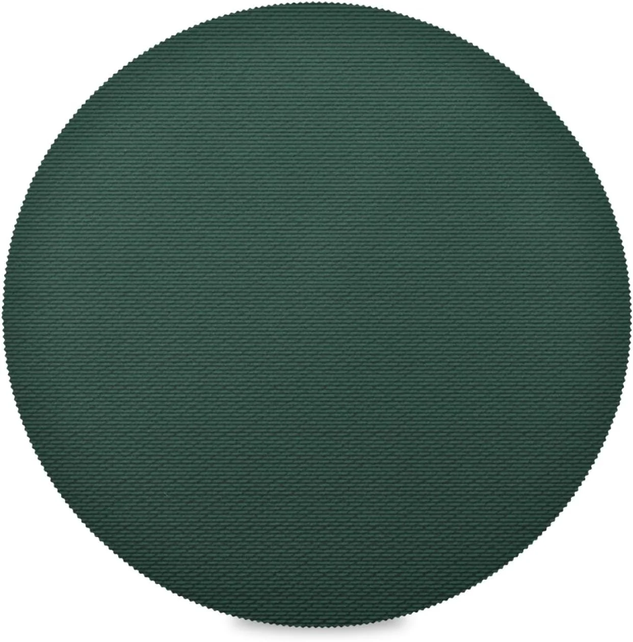 Dreamtimes Hunter Green Round Placemats Durable Non-Slip Table Mat Heat and Stain Resistant Placemat for Kitchen Table Decoration Outdoor BBQ Activities, 1PCS