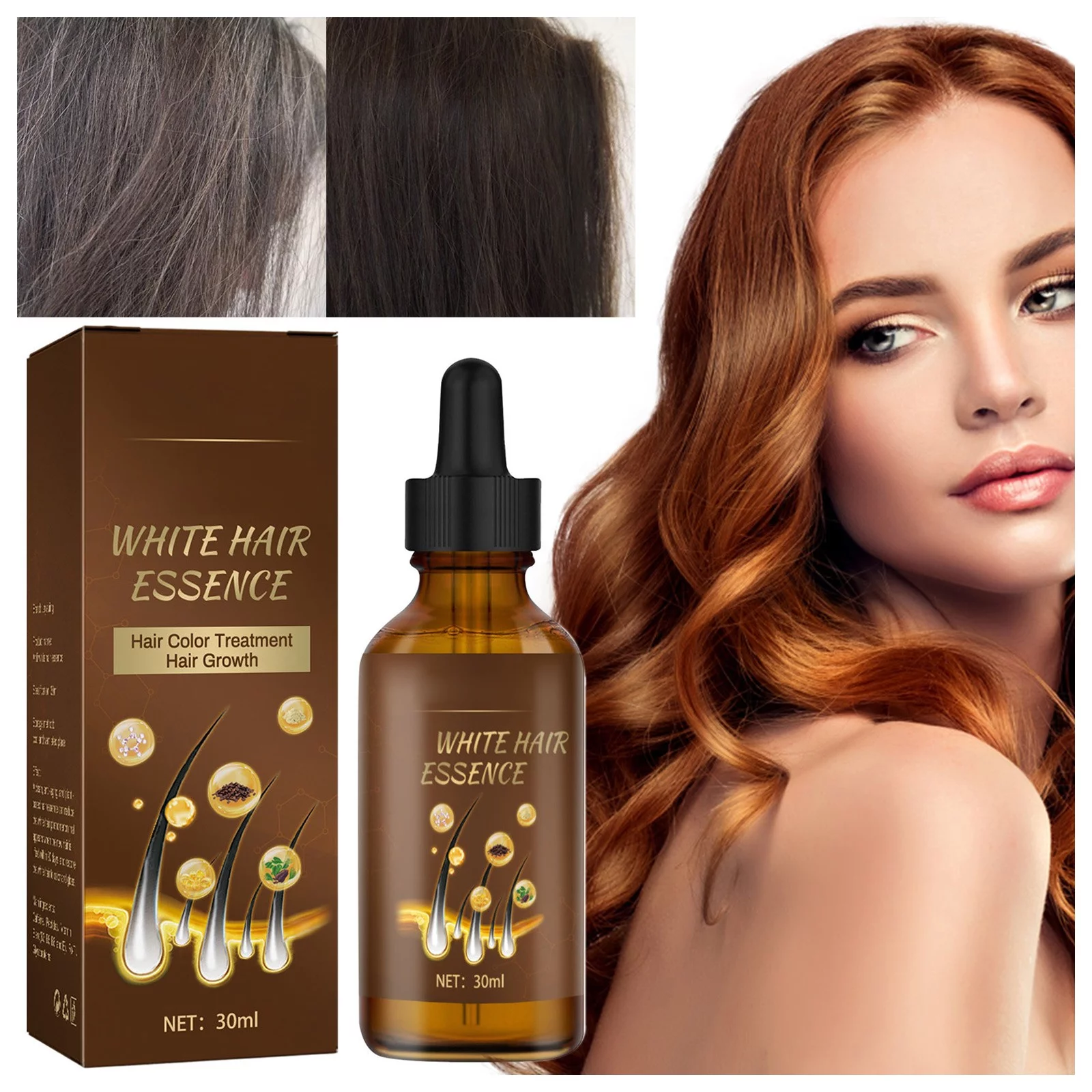 Saints Hair Products Anti Grey Hair White To Black Black Hair Massage Scalp Moisturizing Hair Hair Organic Natural Fast Hair Dye Hair Dye 30ml 3b Curly Hair Products