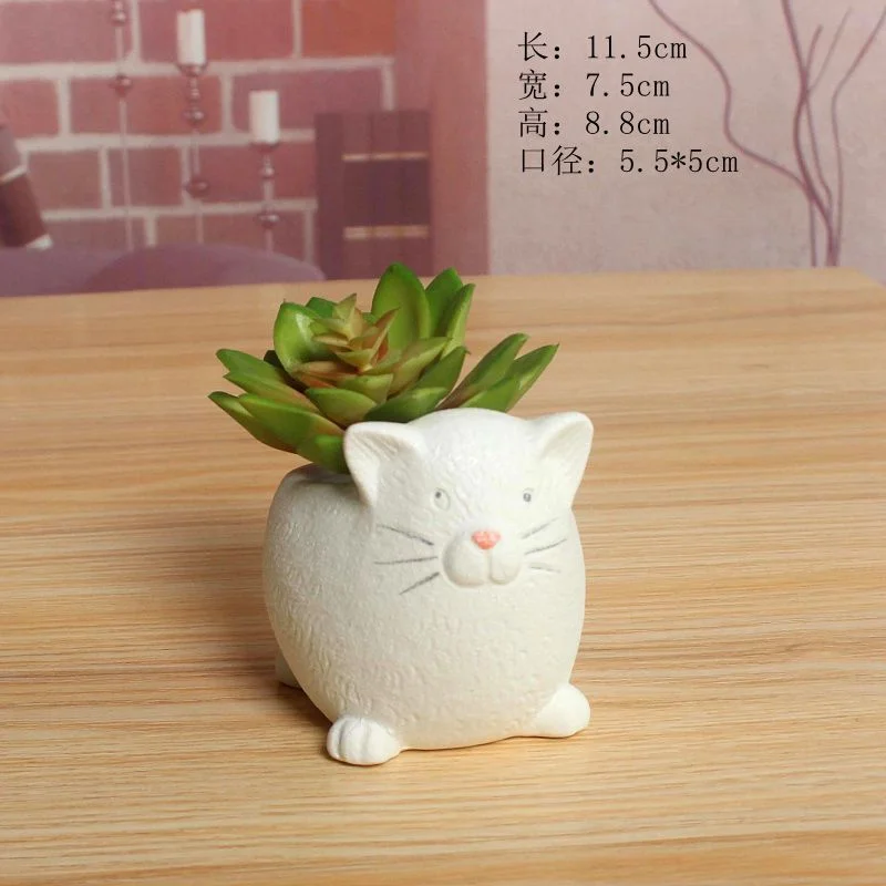 Snowflake Glazed Ceramic Succulent Planter - European Style Cartoon Minimalist Pot
