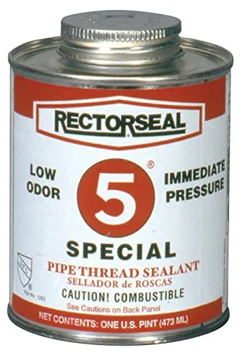 Rectorseal 26431 Pint Brush Top No.5 Special Pipe Thread Sealant , Yellow