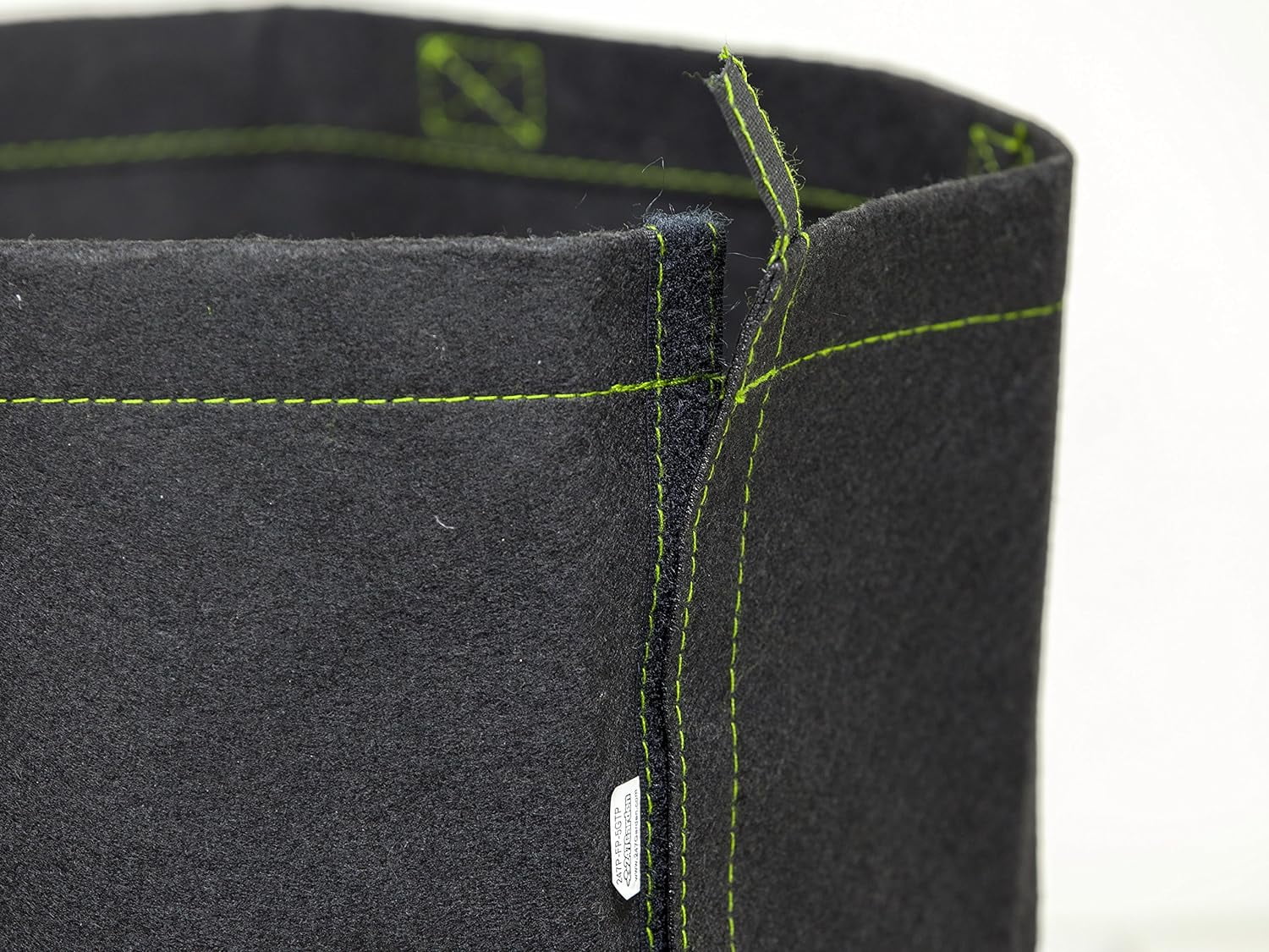 5pcs 2-Gallon Transplanter Fabric Pots, 5-Packs Reusable Planters Nursery Aeration Grow Bags, -Seamed w/Handles (Black)