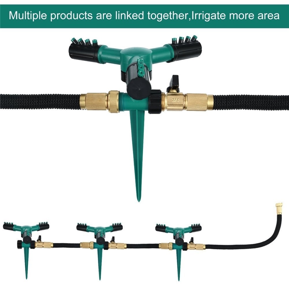 360 Degree Automatic Rotating Garden Water Sprinkler Sprayer Lawn Watering System Garden Sprinklers Irrigation Nozzle
