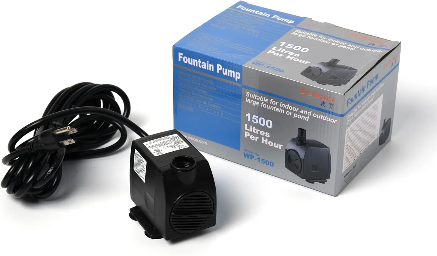 Submersible Fountain Pump (WP1500-396Gph)