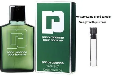 PACO RABANNE by Paco Rabanne EDT SPRAY 3.4 OZ for MEN And a Mystery Name brand sample vile