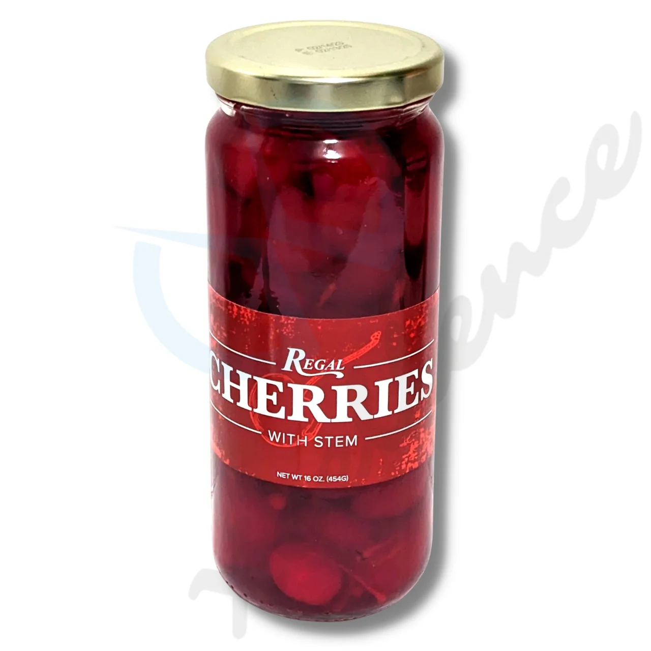 Regal Red Maraschino Cherries with Stem 16 oz Gluten-Free Kosher Made in the USA