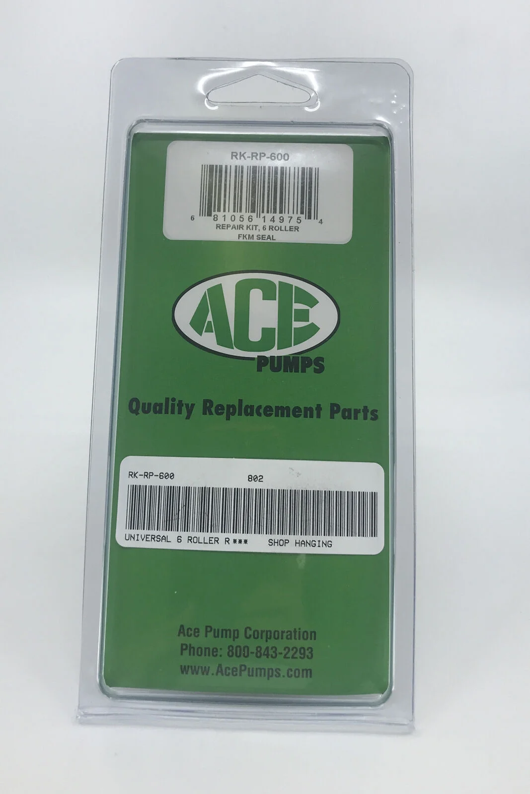 RK-RP-600 Ace Pumps 6-Roller Universal Repair Kit For 600C Roller Pump