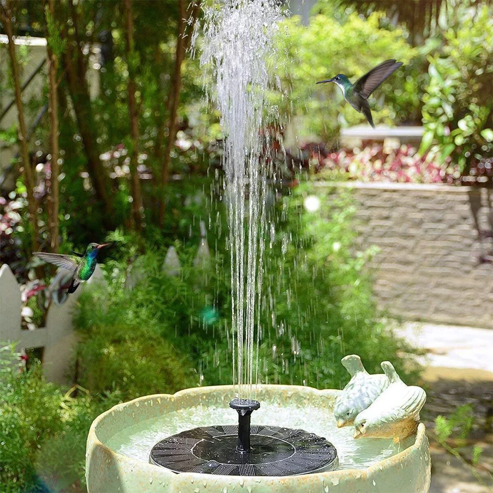 Solar Water Fountain with Solar Panel Pond Pupme with 6 Fountain Nozzles Garden