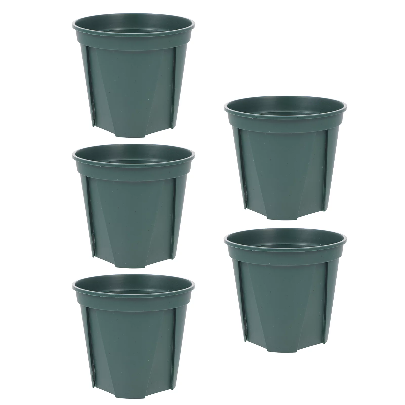 5pcs Plastic Flower Planter Round Root Control Flowerpot Plant Pots Gardening Pots