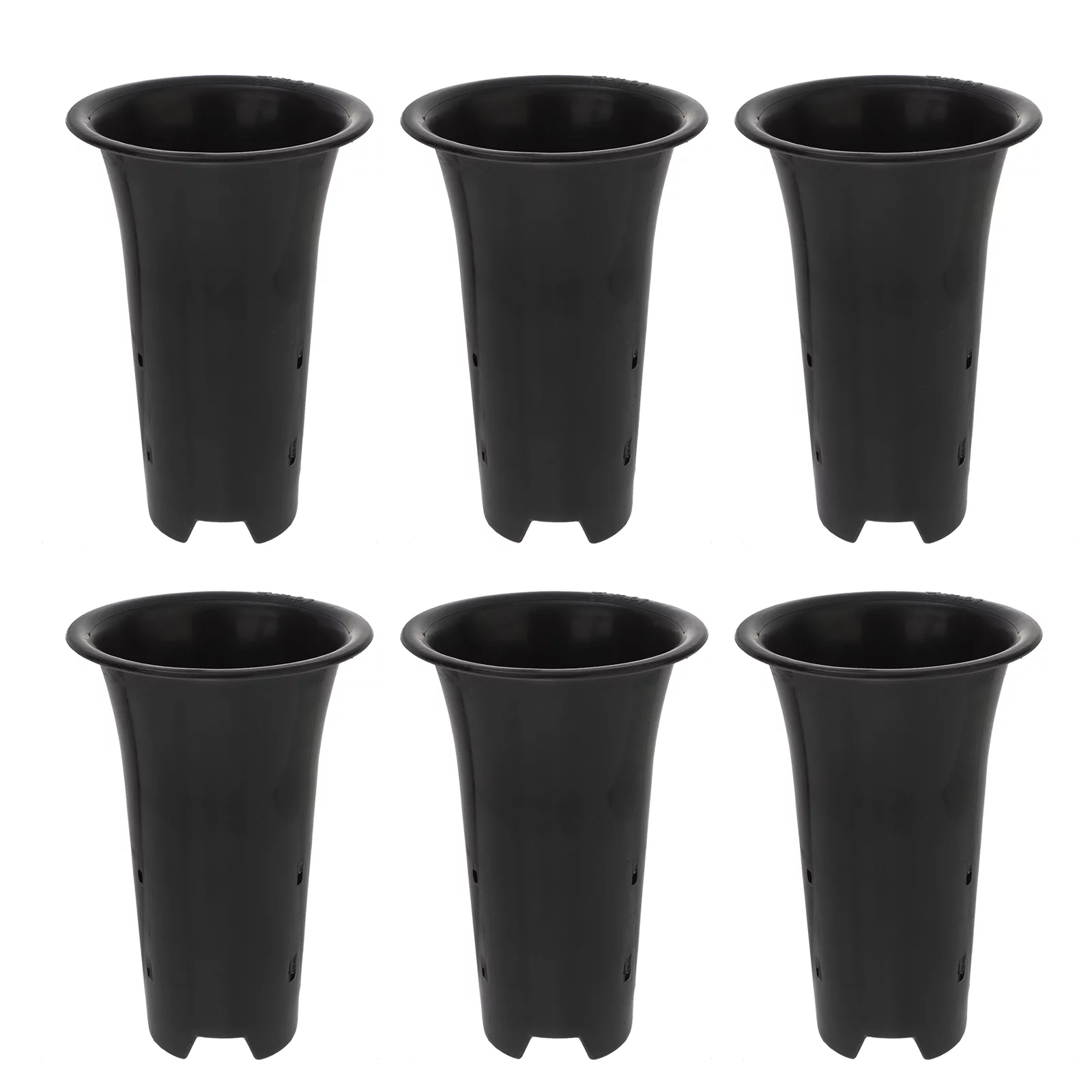 6pcs Orchid Pot Plastic Tall Flowerpot Side Holes Flowerpot Planter for Home