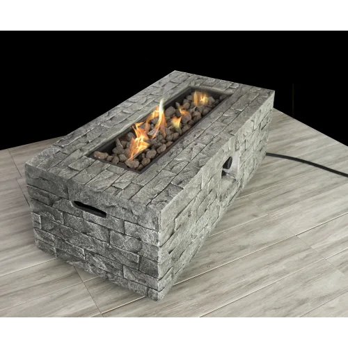 Buumin Rectangle Fireplace Home Furniture [CM-0020](Stone Finish, Size :- 16'' H x 42'' W x 20'' D)