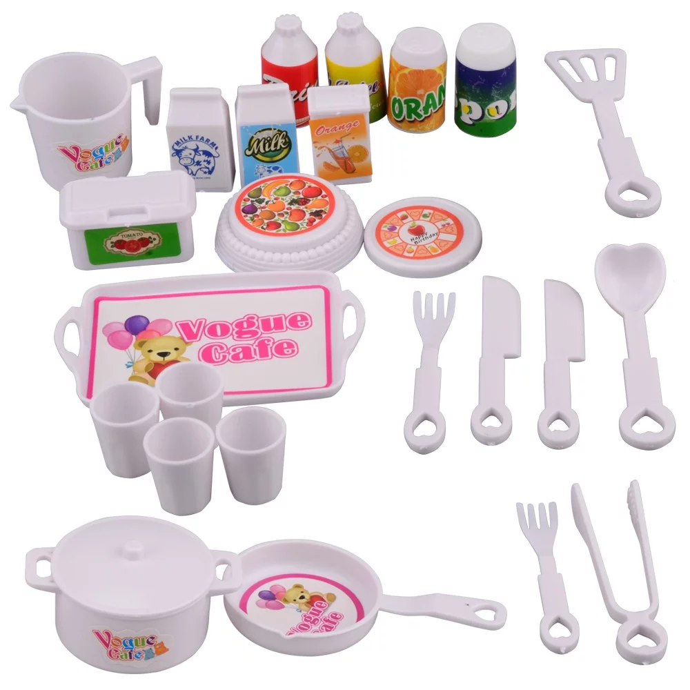 Spftem 25 pc Toddler Cooking Pretend Play Kitchen Food Set, Montessori Educational Birthday Gift for Age 3 4 5 6 7 Year Old Girl Boy