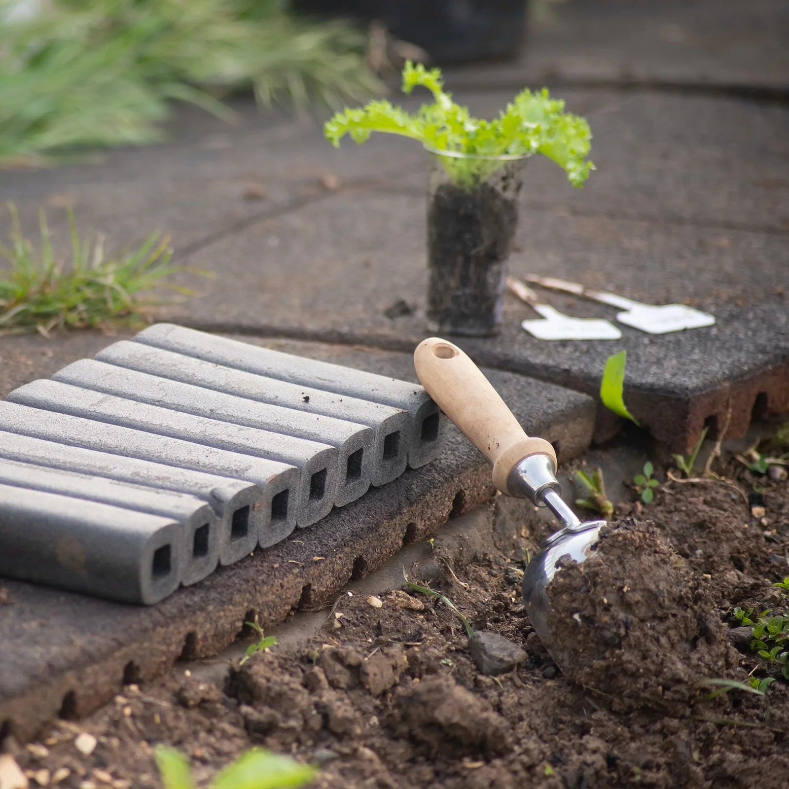 Uxcell Transplanter Trowel Carbon Steel Gardening Trowel Hand Shovel Garden Tool Soil Scoop Grey Black 2 Pack