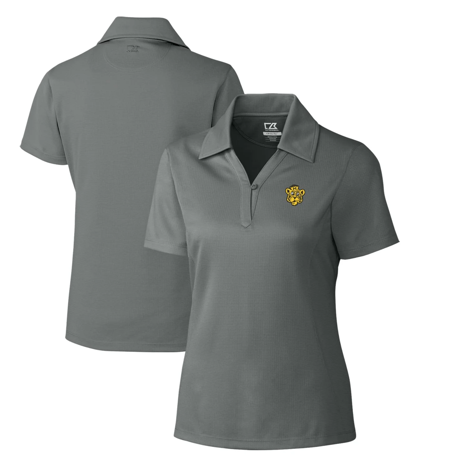 Women's Cutter & Buck Steel Missouri Tigers CB DryTec Genre Textured Solid Polo
