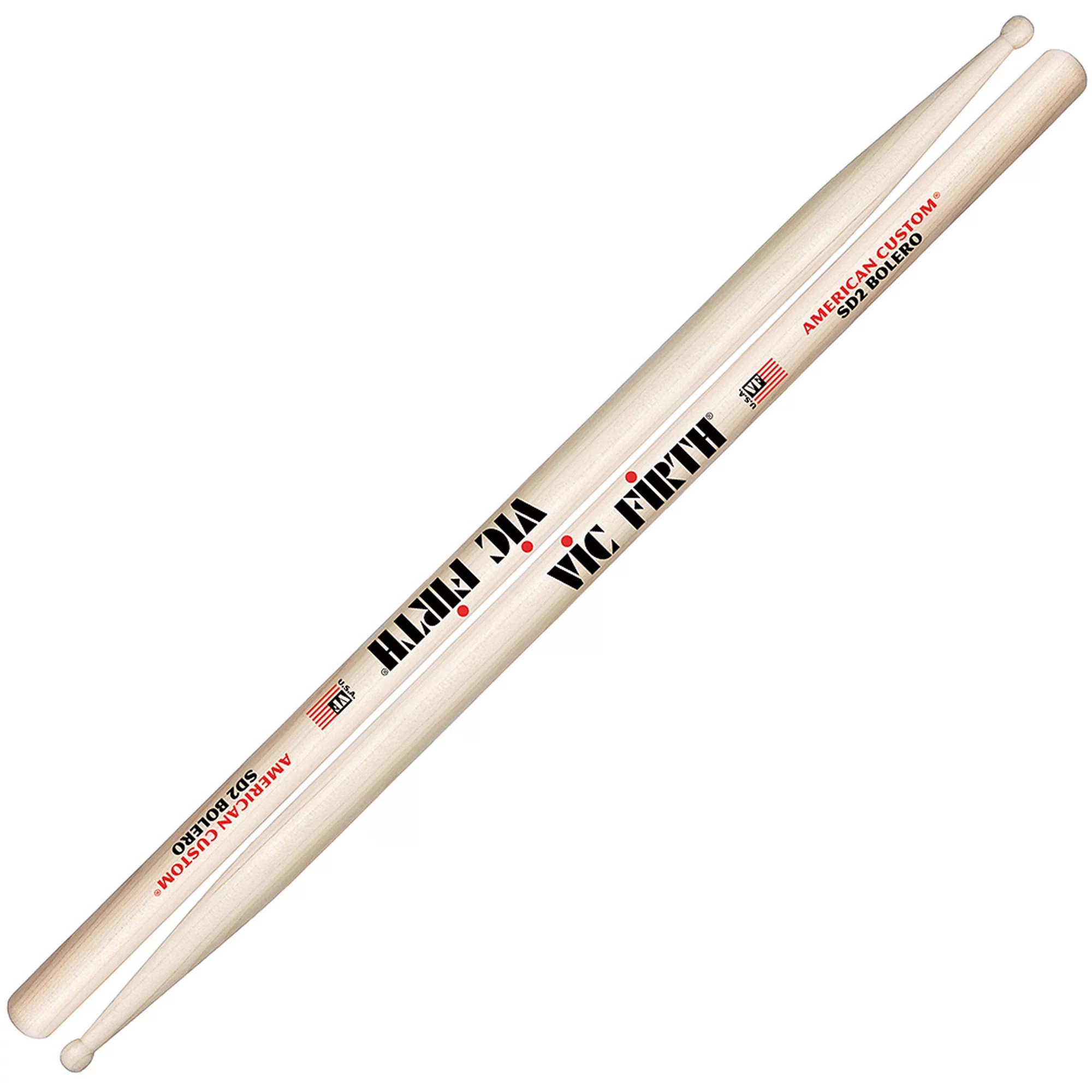Vic Firth SD2 American Custom Bolero Wood Tip Drumsticks