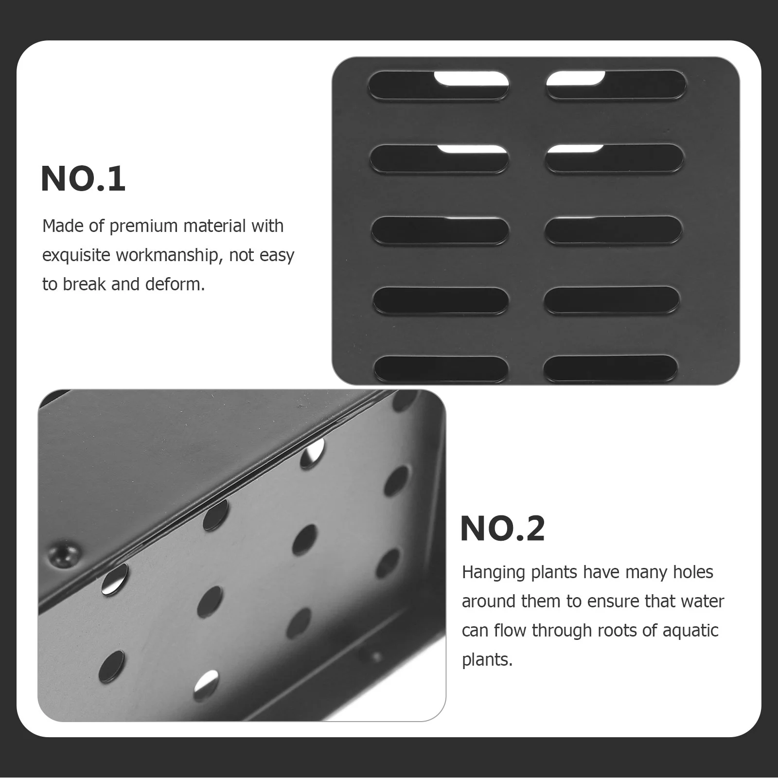 Aquatic Plant Pot Big Rack Basket Stainless Steel Aquarium Hanger Hydroponic Planting Mini Set of 2