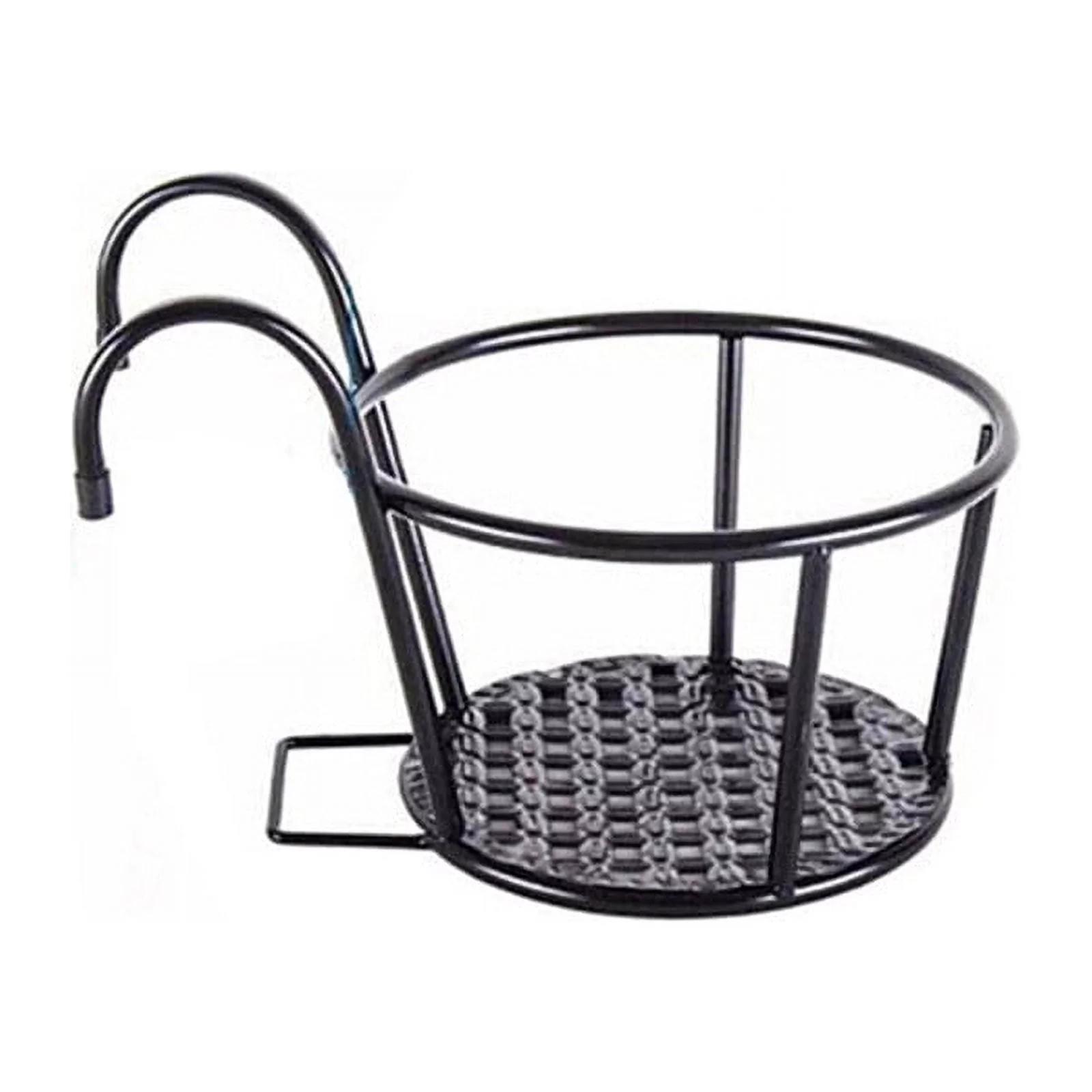 GBSELL Home Clearance Iron Art Hanging Baskets Flower Pot Holder Over The Rail Metal Fence Planters Gifts for Women Men Mom Dad