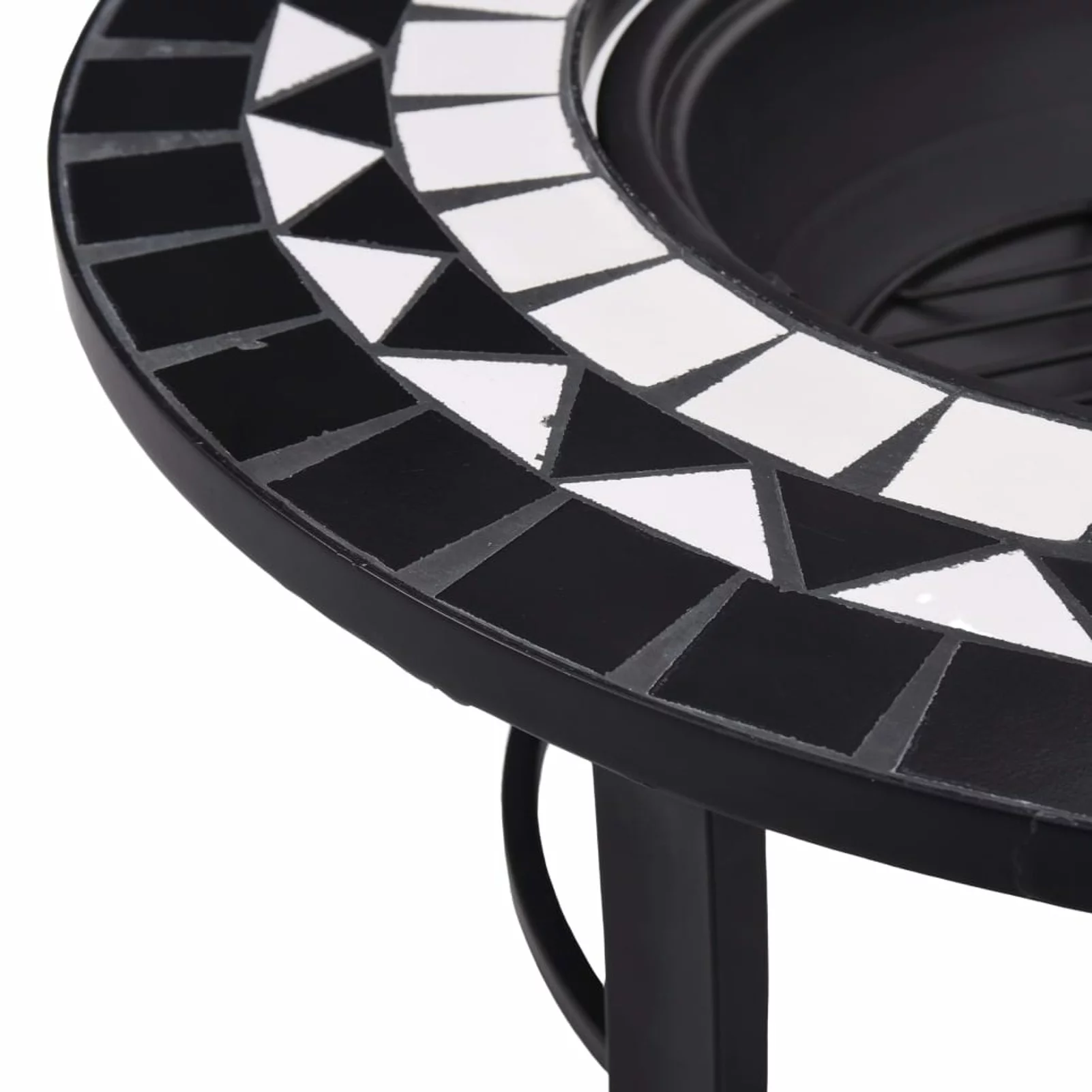 Suzicca Fire Pit Black and White 26.8