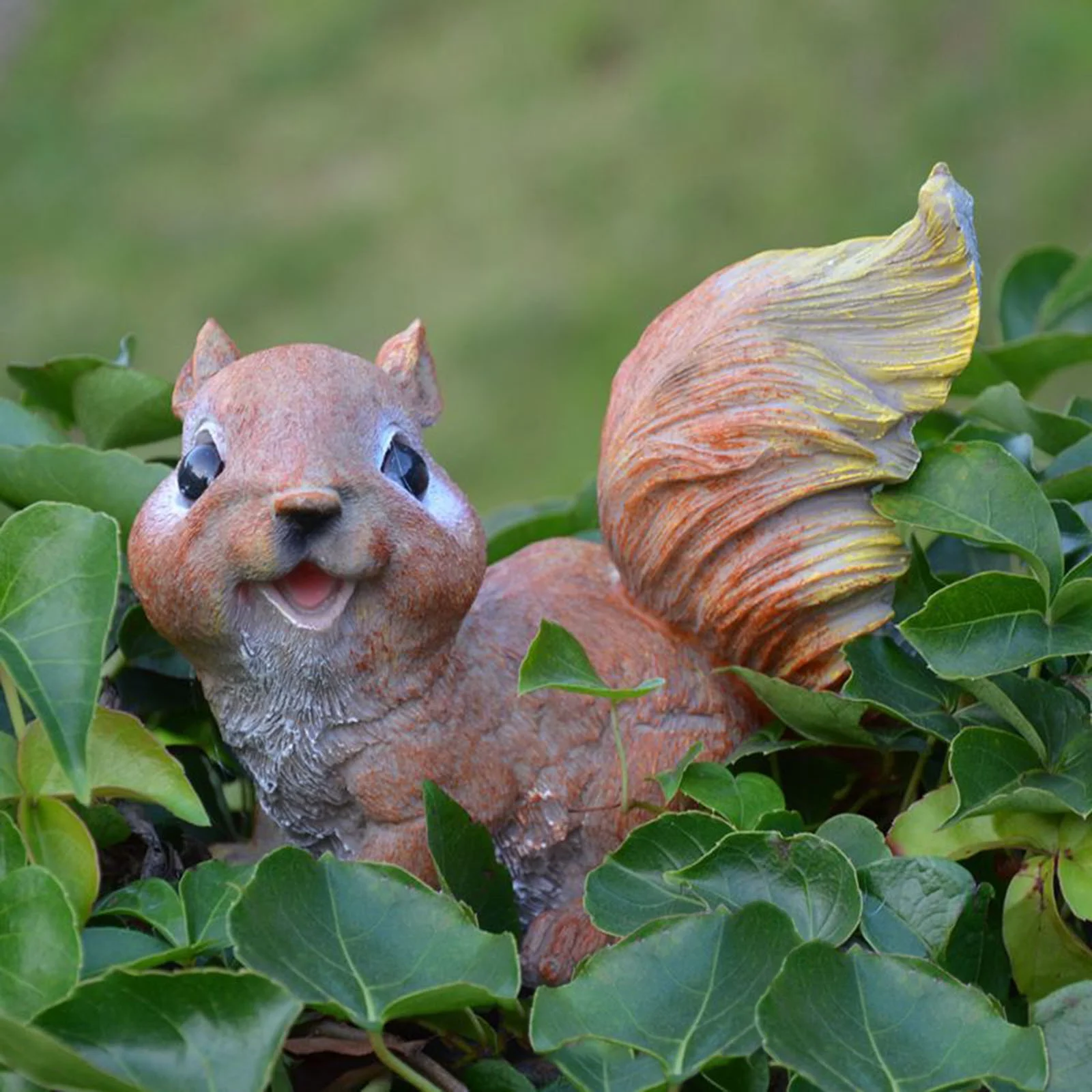 Yeetfub Faux Flowers for Outdoors Cute Simulation Squirrel Resin Flower Pot Micro Landscaping Decoration for Window Garden Office Patio Planter Pathway Front Porch