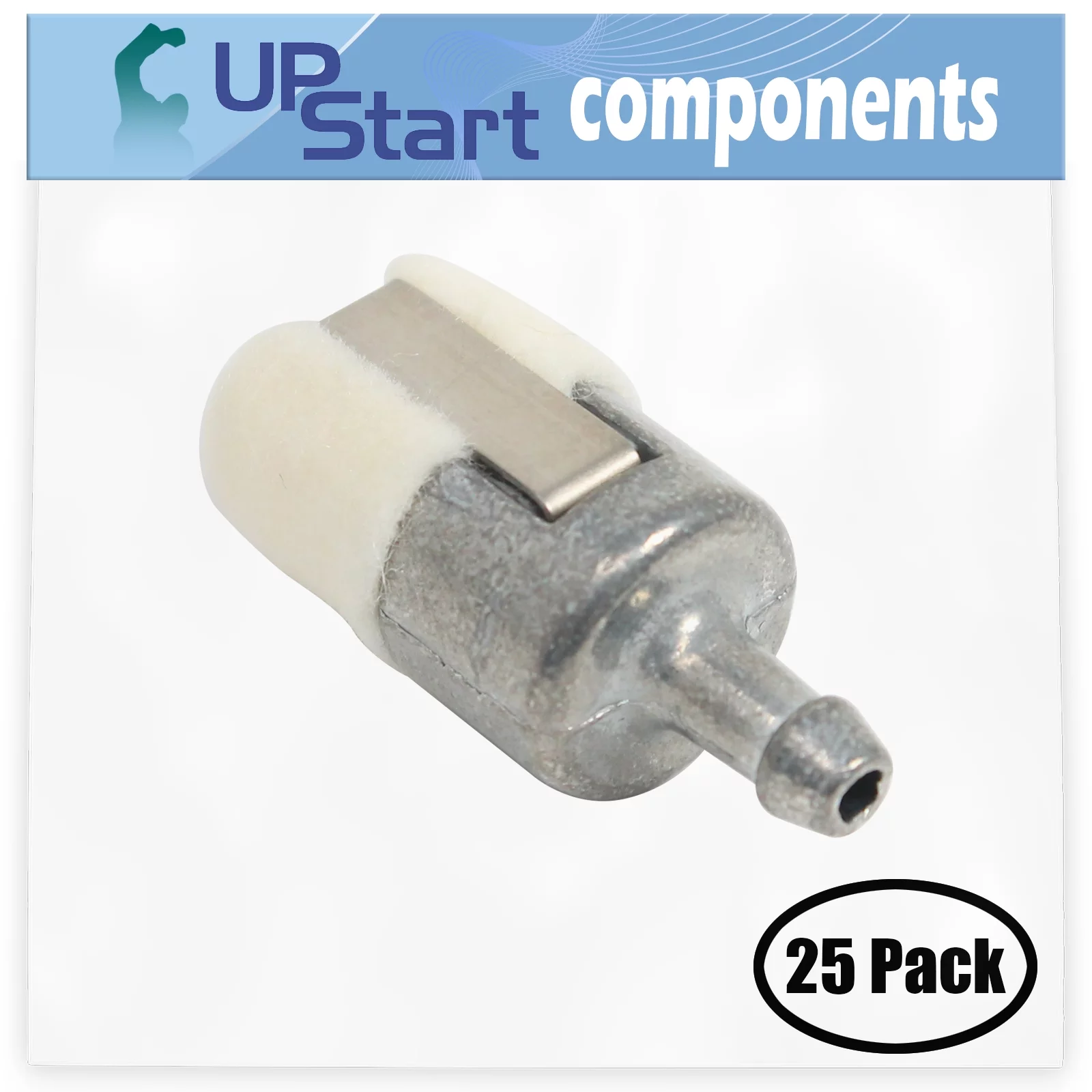 25-Pack 125-527 Fuel Filter Replacement for Echo PB-6000 (Type 1E) Backpack Blower - Compatible with A369000460 Fuel Filter
