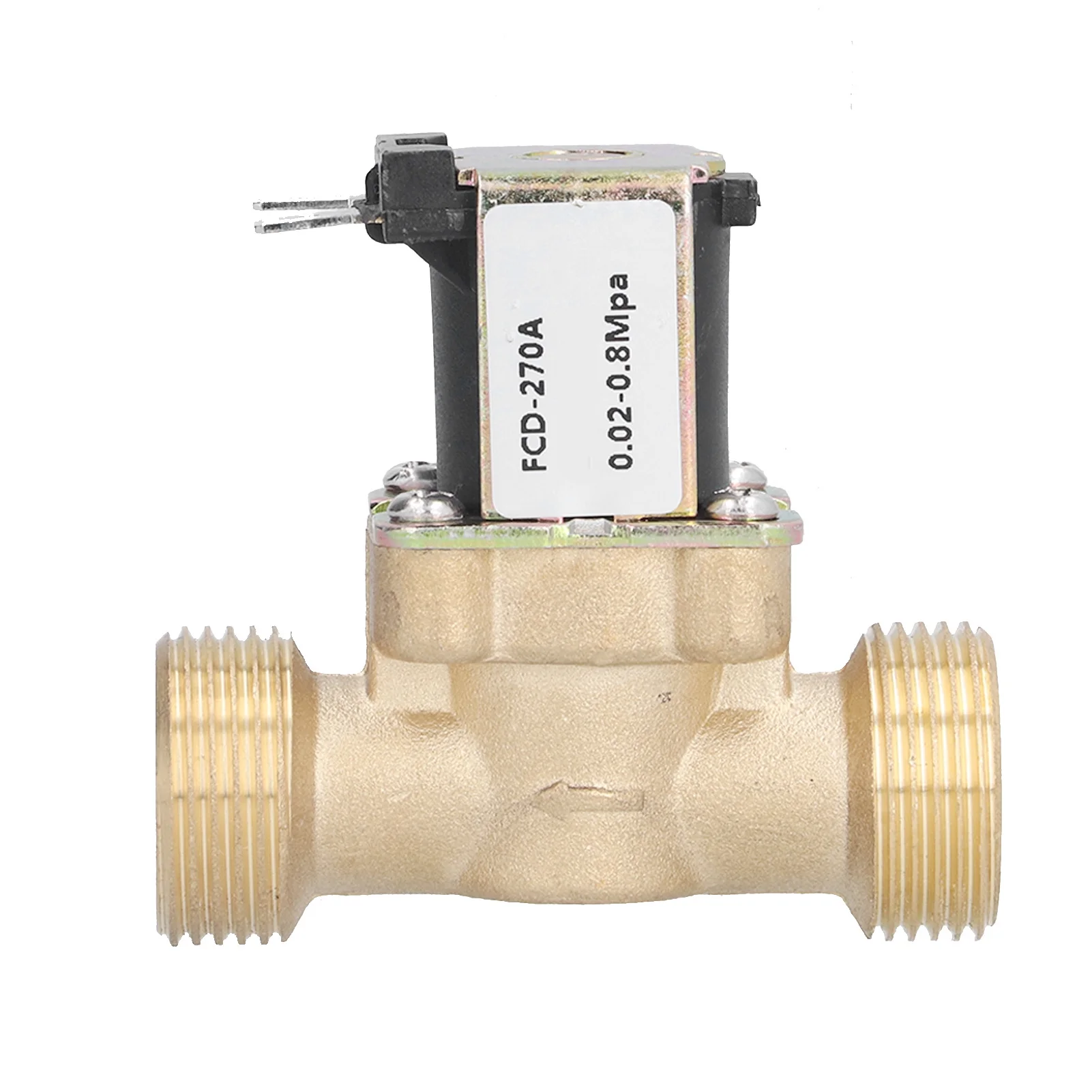 Brass Valve Water Pressure Mechanical Normal Closed Direct Acting Electric Solenoid Valve Magnetic 2W‑025‑08AC110V for Automatic Water Control G1/2in(DC24V Pressureless Water Discharge)