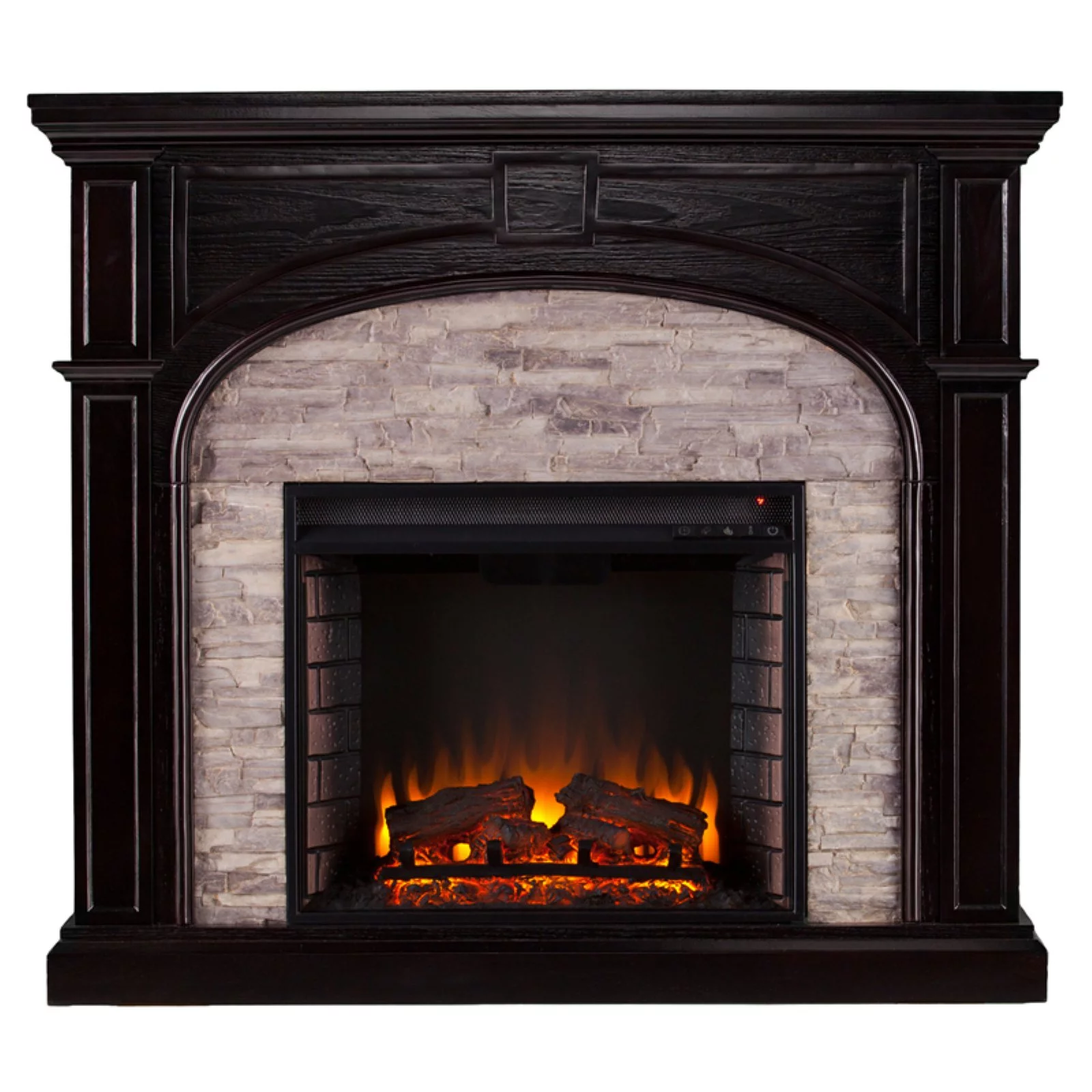 Southern Enterprises Tanaya Electric Black Fireplace