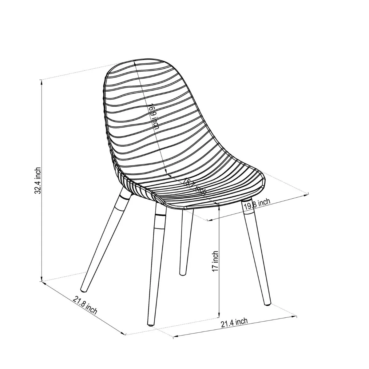 Amazonia Bolonia 2-piece, Recycled Resin & 100% FSC Certified Wood Teak Finish, Patio Chair Set
