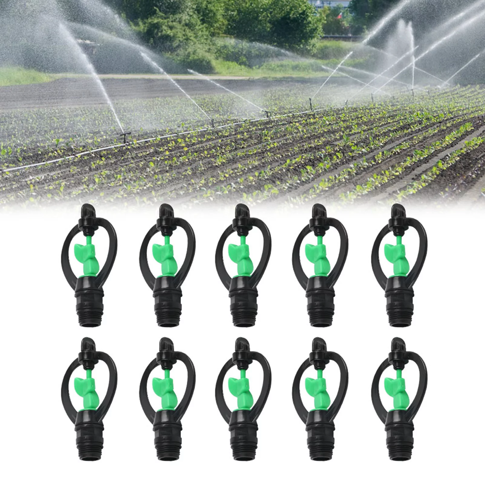 10Pcs Plastic G1/2in Spray Sprinkler Butterflies Rain Shaped Nozzle Agricultural Irrigation