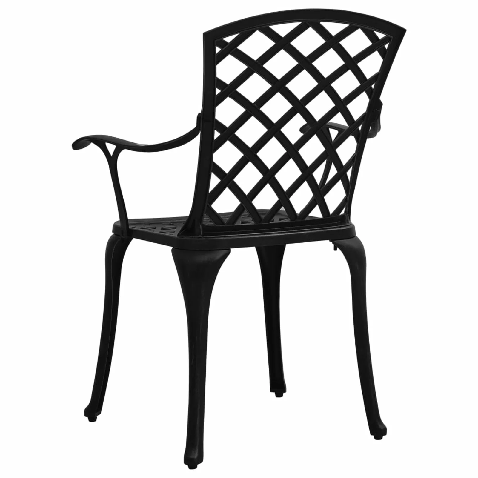 Tomshoo Patio Chairs 4 pcs Cast Aluminum Black
