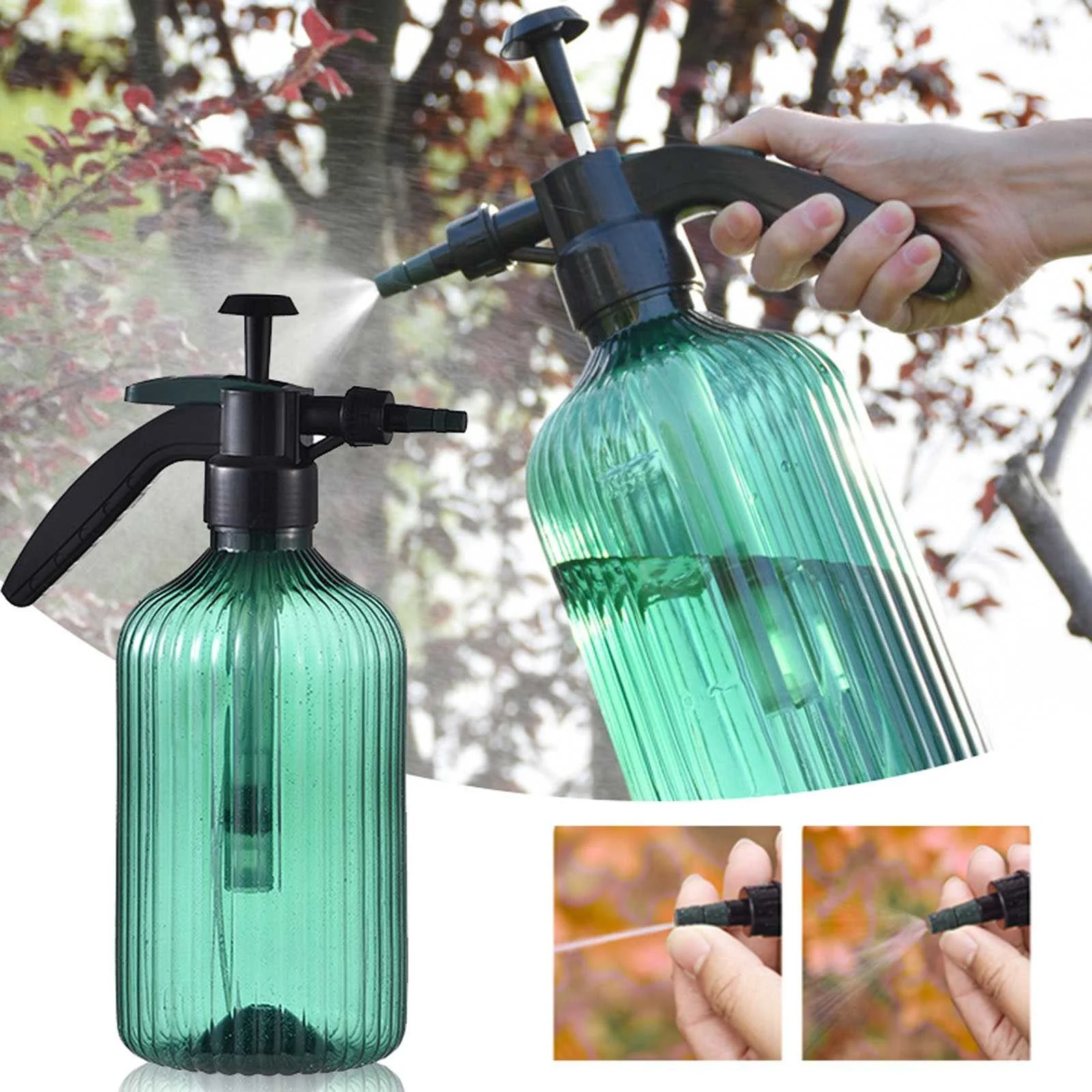 Bnnlsa Irrigation SuppliesFine Mist Spray Bottle Plastic 2L Hand Held Pressure Plant With Top Pump Empty Water Sprayer Watering Can With Adjustable Nozzle
