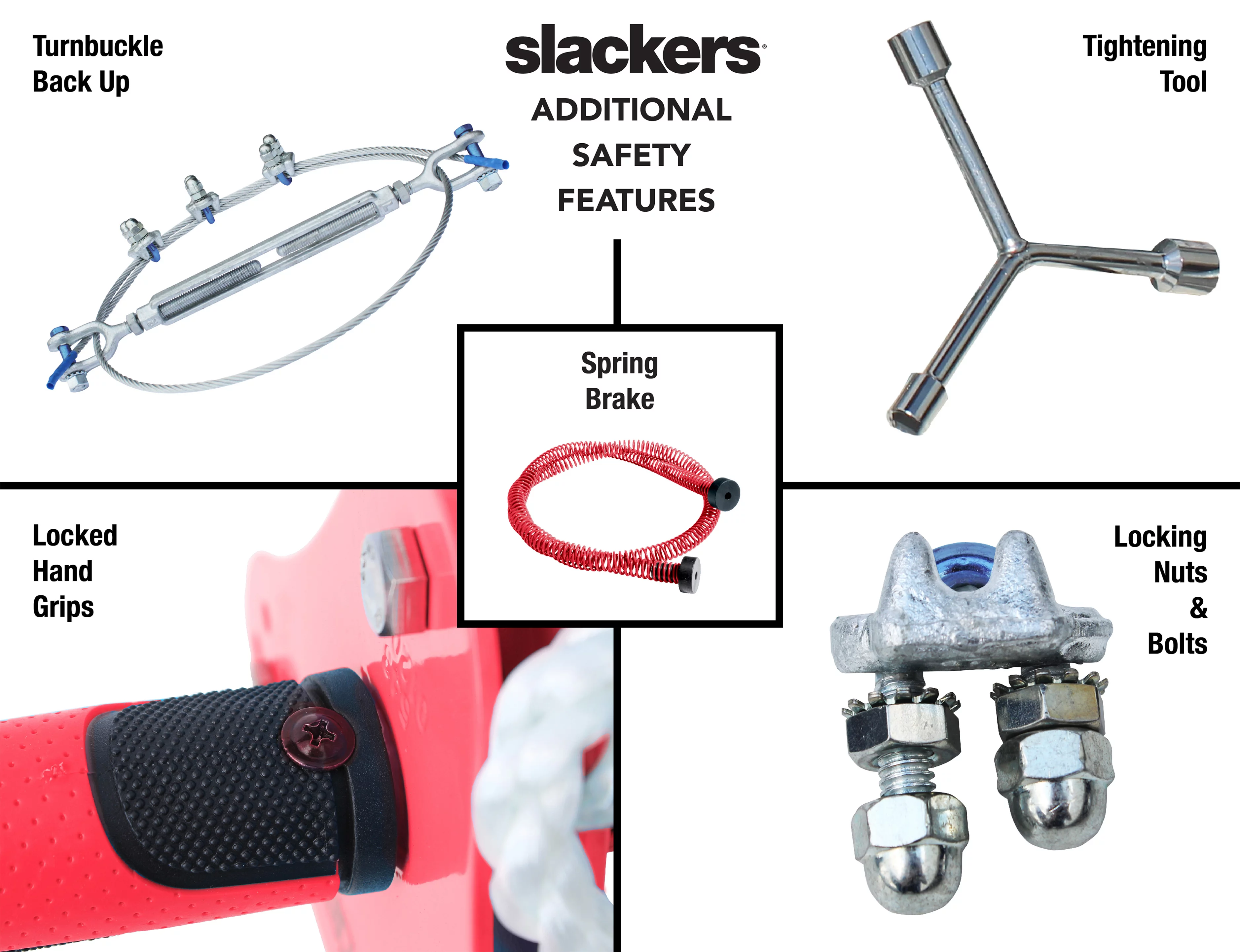 Slackers 90' Zipline Kit with Seat and Bonus Spring Brake System Including Premium Zipline Safety Features
