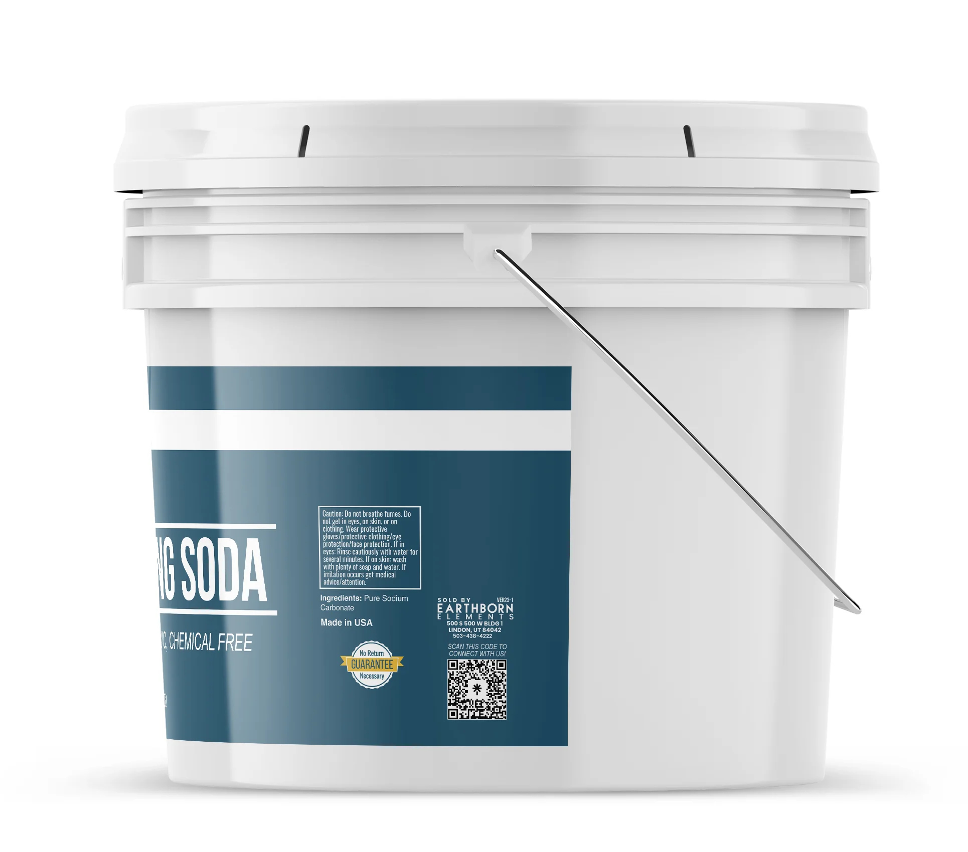 Earthborn Elements Washing Soda 1 Gallon Bucket Soda Ash, Sodium Carbonate Powder