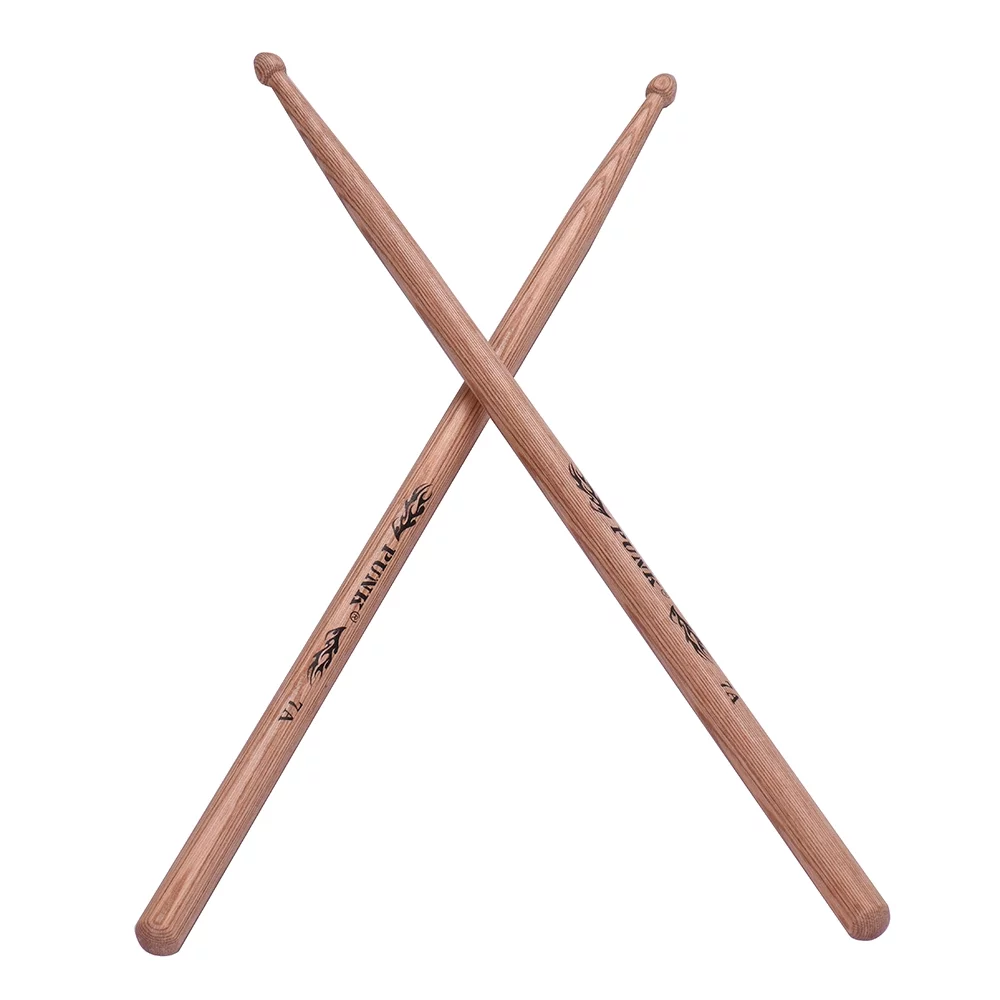 Tomshine One Pair of 7A Wooden Drumsticks Drum Sticks Hickory Wood Drum Set Accessories