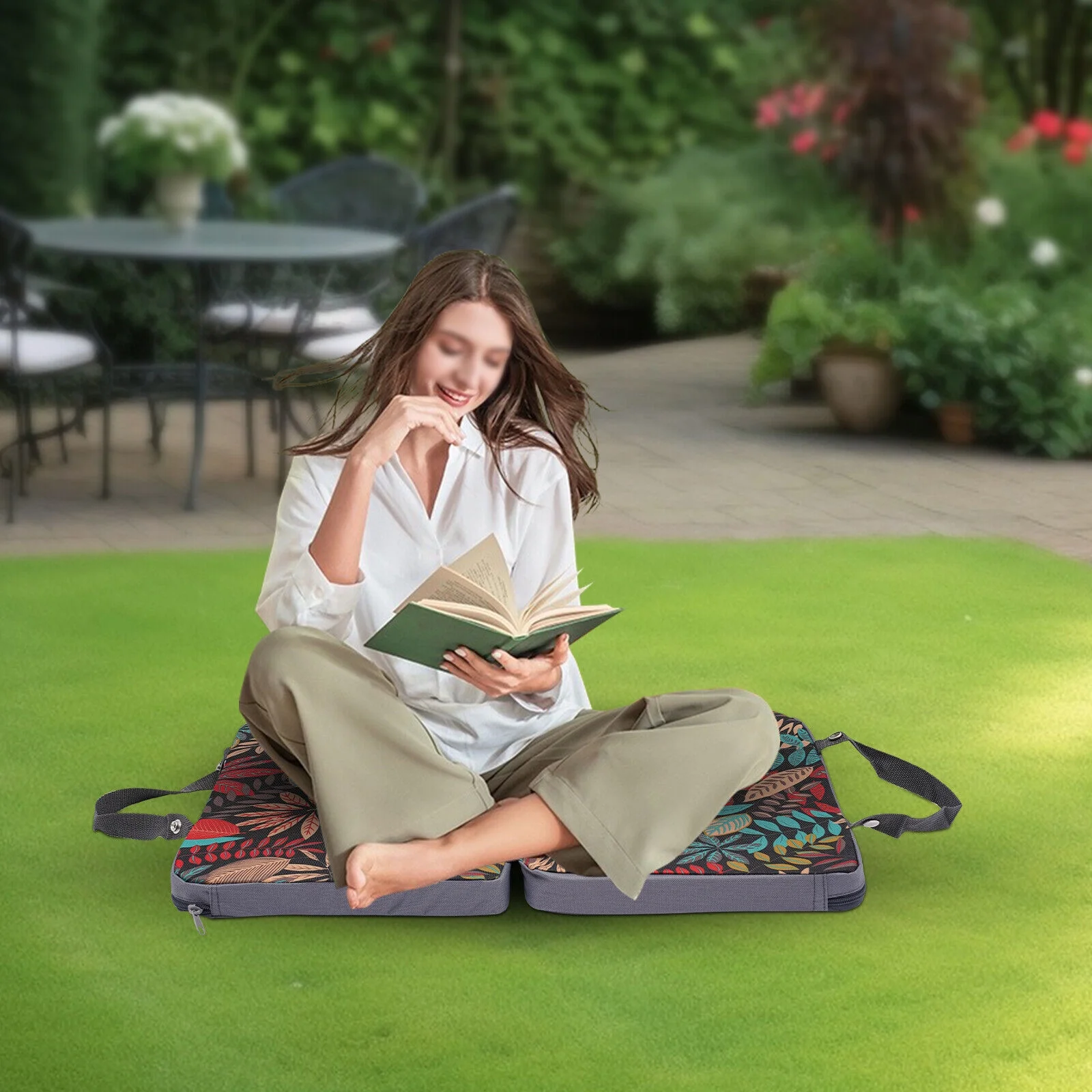 40mm Thick Kneeling Mat Kneel Pad Yoga Cushion Pad 600D Oxford Cloth for Workout Garden Work (23.6*13*1.57in)