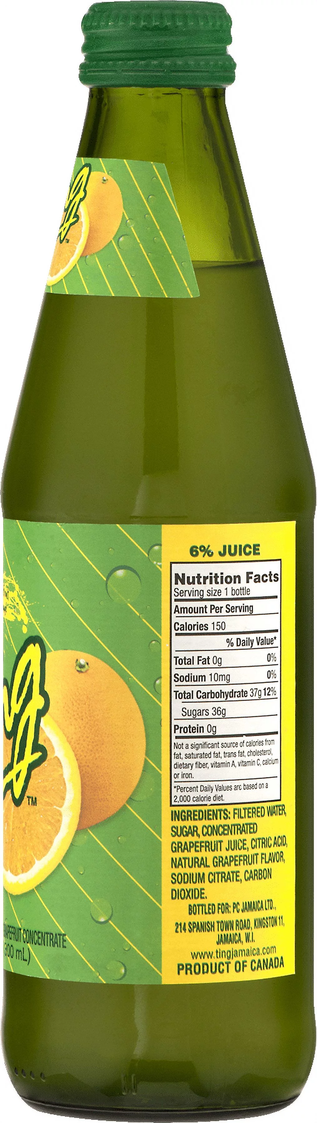 D&G Ting Carbonated Grapefruit Beverage, 9.6 oz