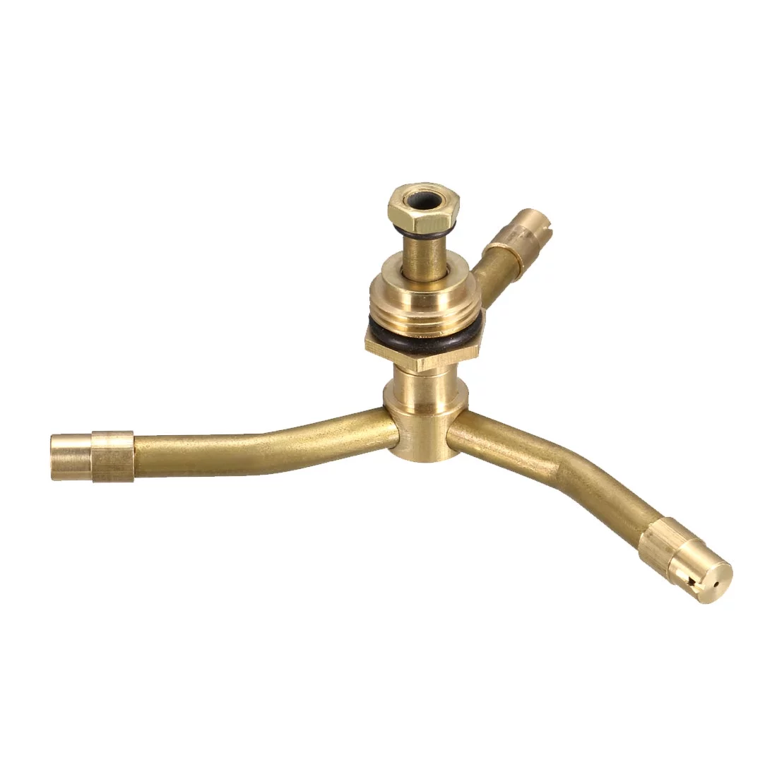 Unique Bargains Lawn Garden Watering Rotating Sprinkler 1/2BSP Male Thread Brass 3-Arm