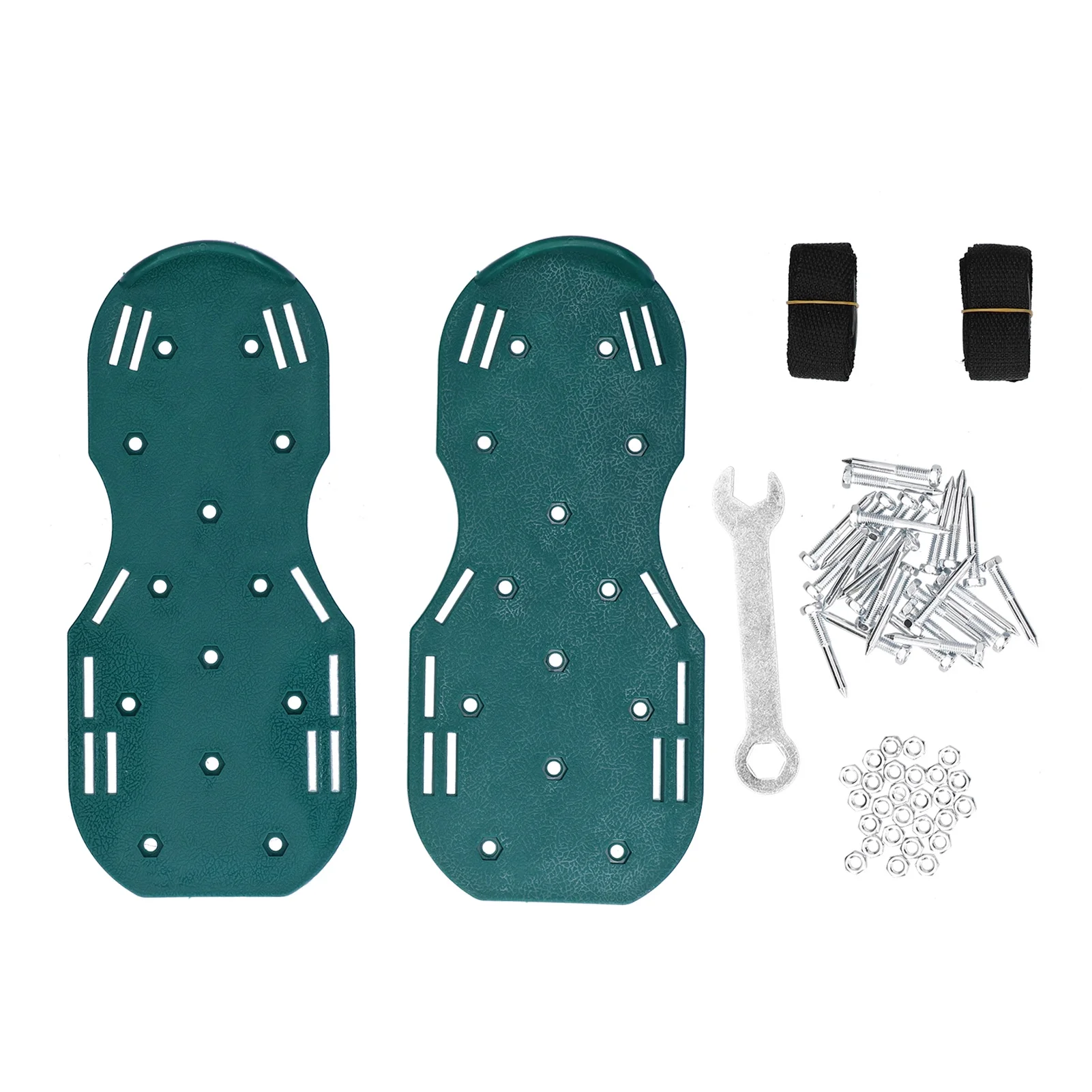 Uadme Lawn Aerator Sandals Copolypropylene Green Studded Shoes for Yard Patio Garden Excavation easy to use and the installation will take a little time