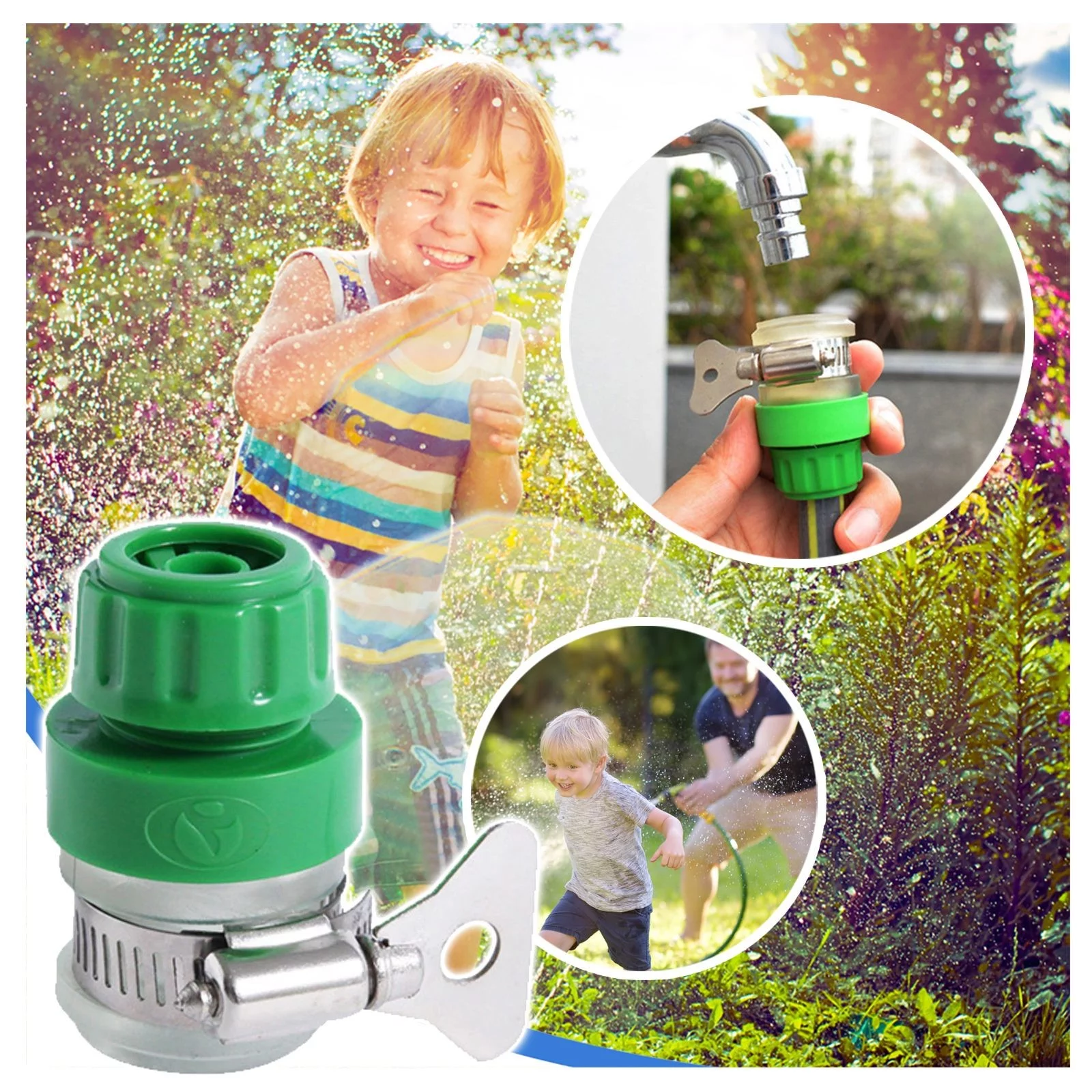 Sprinkler Heads for Hose Plastic Garden Hose Connector Garden Quick Connector Water Pipe Universal Connector